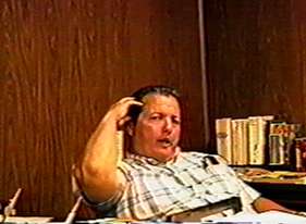 Bill Newman showing head wound