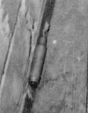 Image of spent hull in Sniper's Nest sharpened with Paintshop Pro