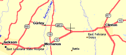 Jackson, LA, is near Clinton and near the State Mental Hospital.