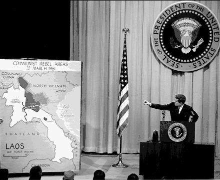 Kennedy at Laos Press Briefing